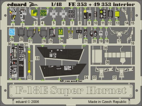 Eduard - F-18E Super Hornet interior for Hasegawa.