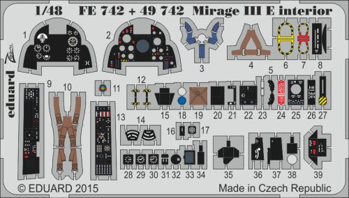 Eduard - Mirage III E interior for Kinetic