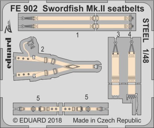 Eduard - Swordfish Mk.II seatbelts STEEL f.Tamiya