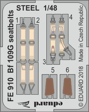 Eduard - Bf 109G seatbelts STEEL for Eduard