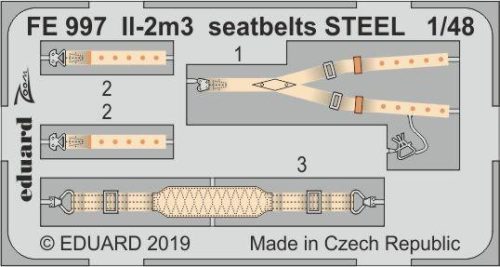 Eduard - II-2m3 seatbelts STEEL for Tamiya