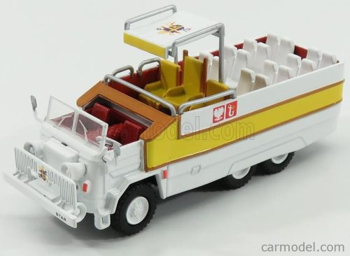 Edicola - Star 660 Truck Minibus Open Papamobile (Papa) Pope 1974 White Yellow