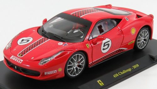 Edicola - FERRARI 458 CHALLENGE N 5 2010 - CON VETRINA - WITH SHOWCASE RED