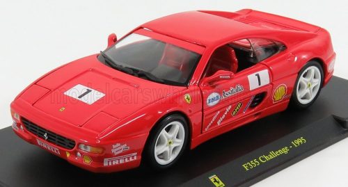 Edicola - FERRARI F355 CHALLENGE N 1 1995 - CON VETRINA - WITH SHOWCASE RED