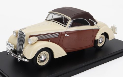 Edicola - OPEL SUPER 6 HEBMULLER CABRIOLET CABRIOLET CLOSED 1937 CREAM BROWN