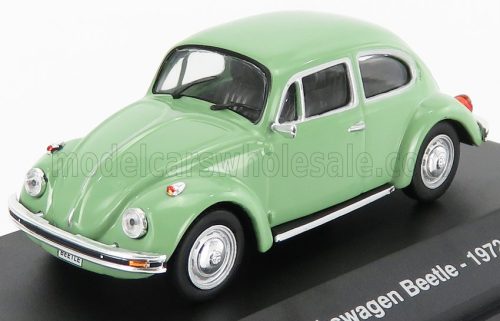 Edicola - VOLKSWAGEN BEETLE MAGGIOLINO 1972 - CON VETRINA - WITH SHOWCASE LIGHT GREEN