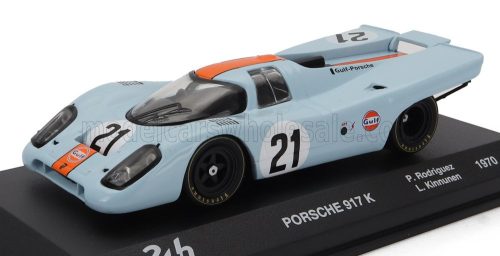 Edicola - PORSCHE 917K 4.9L TEAM JW AUTOMOTIVE ENGINEERING GULF N 21 24h LE MANS 1970 P.RODRIGUEZ - L.KINNUNEN LIGHT BLUE ORANGE