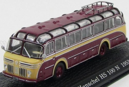 Edicola - HENSCHEL HS100N AUTOBUS 1953 - DAMAGE DISPLAY BOX BORDEAUX CREAM