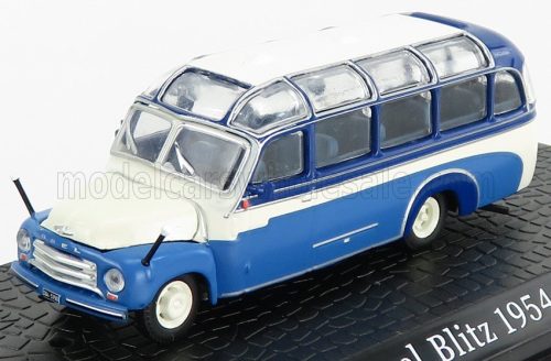 Edicola - OPEL BLITZ AUTOBUS 1954 - DAMAGE DISPLAY BOX WHITE BLUE