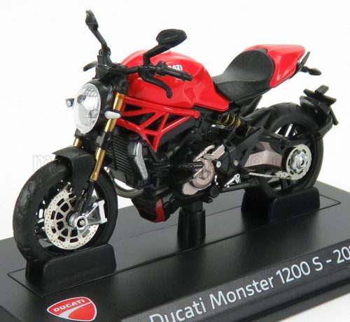 Edicola - DUCATI MONSTER 1200S 2014 - DAMAGE DISPLAY BOX RED BLACK