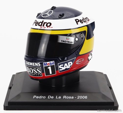 Edicola - Helmet F1 Casco - Mclaren Mp4/20 Mercedes N 4 Season 2006 Pedro De La Rosa Yellow Blue Red White