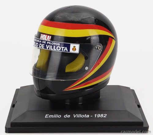 Edicola - Helmet F1 Casco - March 821 N 19 Season 1982 Emilio De Villota Black Yellow