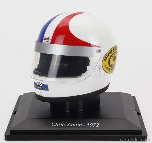 Edicola - Helmet F1 Casco - Matra Simca Ms120D N 9 Season 1972 Chris Amon White Red Blue