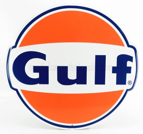 Edicola - ACCESSORIES METAL ROUND PLATE - GULF ORANGE WHITE BLUE