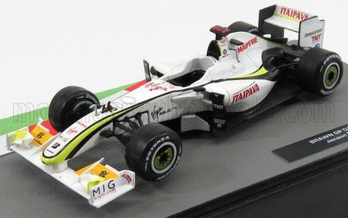 Edicola - BRAWN GP F1  MERCEDES BGP001 N 22 JENSON BUTTON SEASON 2009 WORLD CHAMPION WHITE YELLOW