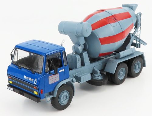 Edicola - BERLIET GRH230 6x4 BETONIERA TANKER CEMENT MIXER TRUCK 3-ASSI 1959 - MOVIMENTO TERRA BLUE GREY RED