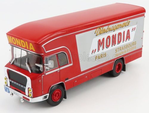 Edicola - BERLIET GBK6 TRUCK MONDIA 1971 RED SILVER