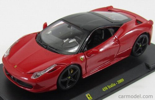 Edicola - Ferrari 458 Italia 8C 2009 - Con Vetrina - With Showcase Red Black