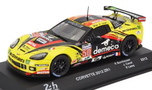 Edicola - CHEVROLET CORVETTE C6 ZR1 5.5L V8 TEAM LARBRE COMPETITION N 50 WINNER LMGTE-AM CLASS 24h LE MANS 2012 PATRICK BORNHAUSER - JULIEN CANAL - PEDRO LAMY YELLOW BLACK RED