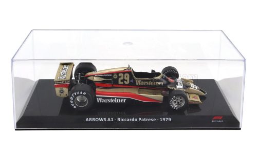 Edicola - ARROWS F1  A1 WARTSEINER N 29 SEASON 1979 RICCARDO PATRESE - CON VETRINA - WITH SHOWCASE GOLD BLACK RED