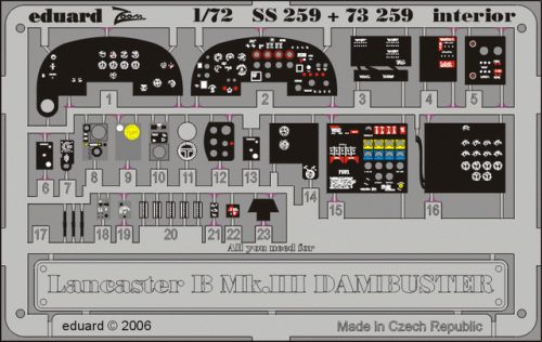 Eduard - Lancaster B Mk.III Dambuster interior for Hasegawa.