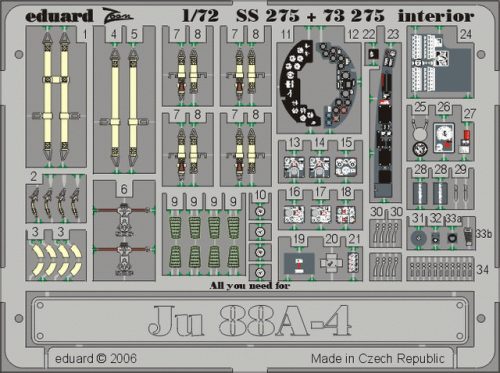 Eduard - Ju 88A-4 interior for Hasegawa