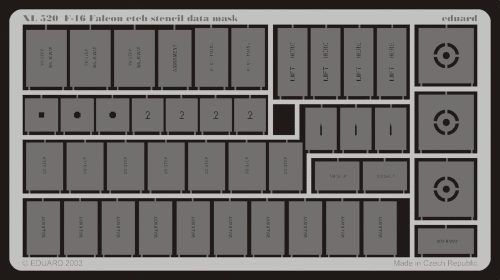 Eduard - F-16 Falcon etch stencil data mask