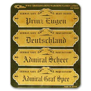 Flyhawk - WW II Kriegsmarine Warships Nameplates II