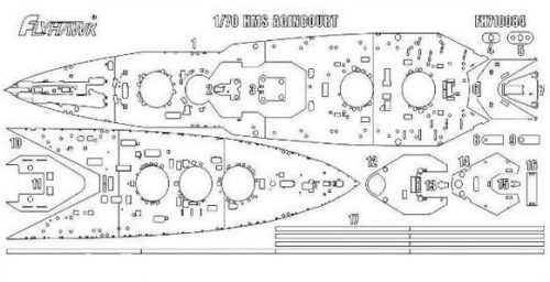 Flyhawk - Masking Sheet For HMS Agincourt