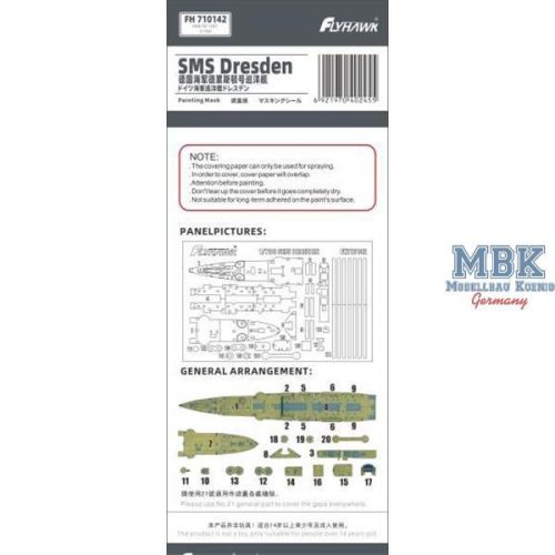 Flyhawk - SMS Dresden Painting Masks (FH1307)