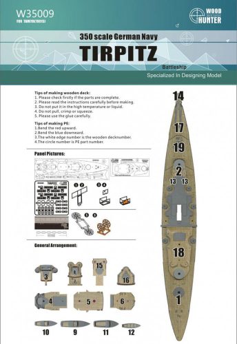 Flyhawk - German Navy Tirpitz Wood Deck