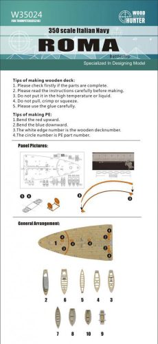 Flyhawk - Italian Navy Roma Battleship Wood Deck