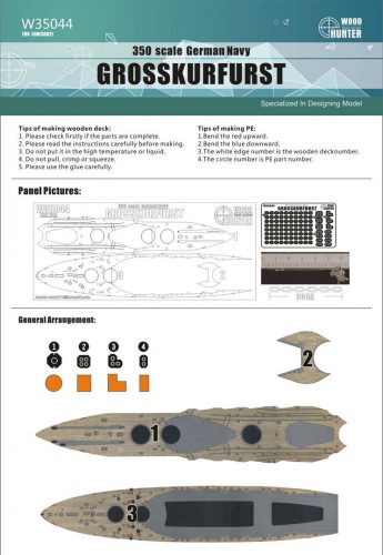 Flyhawk - German Navy Grosskurfurst Wood Deck