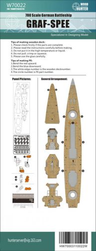 Flyhawk - WWII German Graf-Spee Panzerschiff 1939 Wood Deck