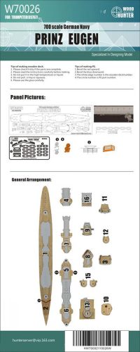 Flyhawk - WWII German Heavy Cruiser Prinz Eugen 1945 Wood Deck