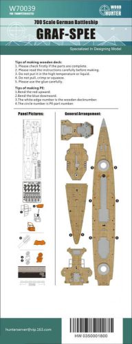 Flyhawk - WWII German Graf Spee Panzerschiff 1937 Wood Deck