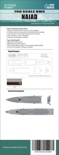 Flyhawk - HMS Naiad Dido Class Light Cruiser Wood Deck