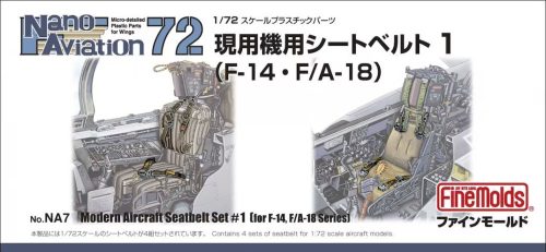 Fine Molds - 1:72 Nano Aviation 72 Modern Aircraft Seatbelt Set #1 for F-14, F/A-18 Series – FINE MOLDS