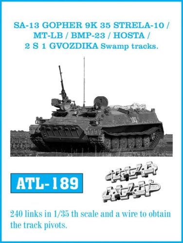 Friulmodel - SA-13 GOPHER 9 K 35 STRELA-10 / MT-LB / BMP-23 / HOSTA / 2 S 1 GVODZIKA Swamp tracks.