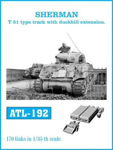 Friulmodel - Tracks for SHERMAN T-51 type track with duckbill extension.