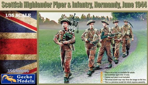 Gecko Models - Scottish Highlander Piper & Infantrie - Normandy