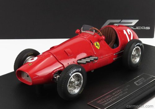 Gp-Replicas - Ferrari F1 500 F2 Scuderia Ferrari N 12 3Rd France Gp 1952 Piero Taruffi - Con Vetrina - With Showcase Red