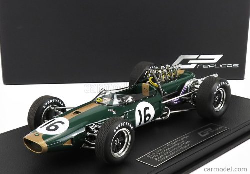 Gp-Replicas - Brabham F1 Bt19 N 16 Winner Dutch Gp Jack Brabham 1966 World Champion - Con Vetrina - With Showcase Green Gold