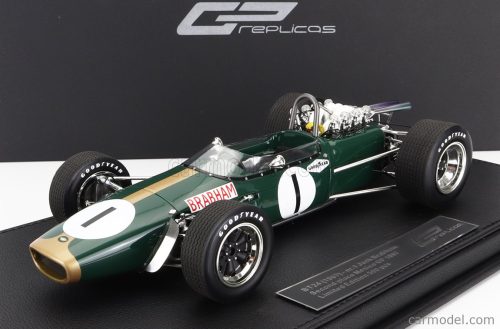 Gp-Replicas - Brabham F1 Bt24 Repco N 1 2Nd Mexico Gp 1967 Jack Brabham - Con Vetrina - With Showcase Green Gold