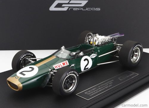 Gp-Replicas - Brabham F1 Bt24 Repco N 2 3Rd Mexico Gp Denis Hulme 1967 World Champion - Con Vetrina - With Showcase Green Gold