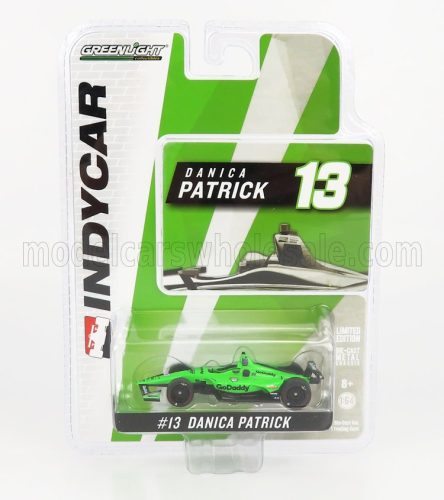 Greenlight - CHEVROLET TEAM ED CARPENTER RACING GO DADDY N 13 INDIANAPOLIS INDY 500 INDYCAR SERIES 2018 DANICA PATRICK GREEN BLACK