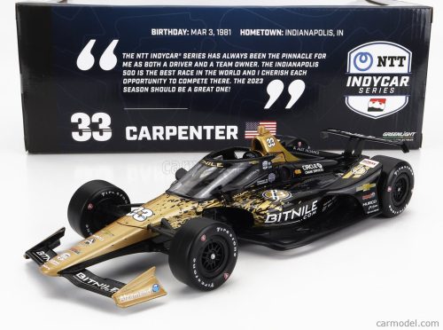 Greenlight - Chevrolet Team Ed Carpenter Racing N 33 Indianapolis Indy 500 Indycar Series 2023 E.Carpenter Black Gold