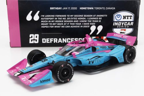 Greenlight - HONDA TEAM ANDRETTI AUTOSPORT N 29 INDIANAPOLIS INDY 500 INDYCAR SERIES 2023 D.DeFRANCESCO BLUE PINK