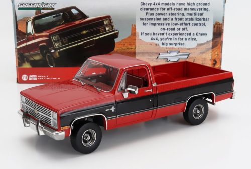 Greenlight - CHEVROLET K10 PICK-UP 1984 RED BLACK