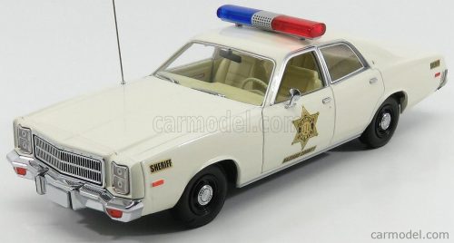 Greenlight - Plymouth Fury Hazzard Police Rosco Patrol Car 1977 White